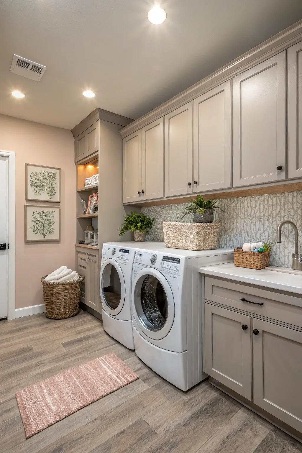 Neutral shades create a soothing, inviting atmosphere.