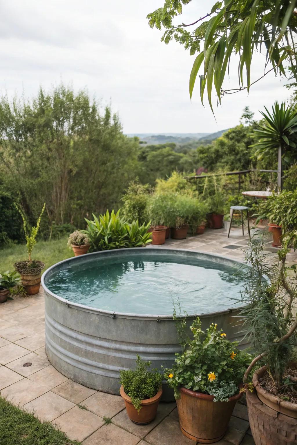 Envelop your pool in natural beauty with verdant foliage.