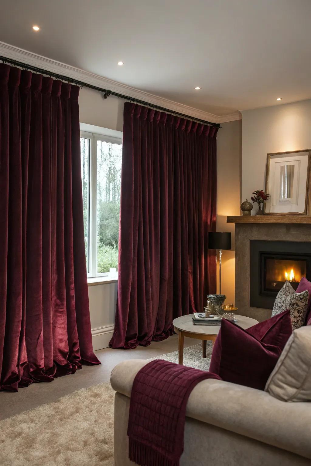 Pile finished window coverings exude a sense of comfort and luxury.