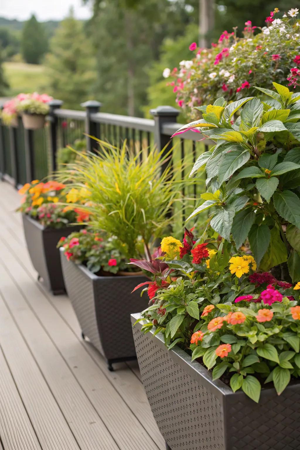 Bring nature close by incorporating greenery into your deck design.