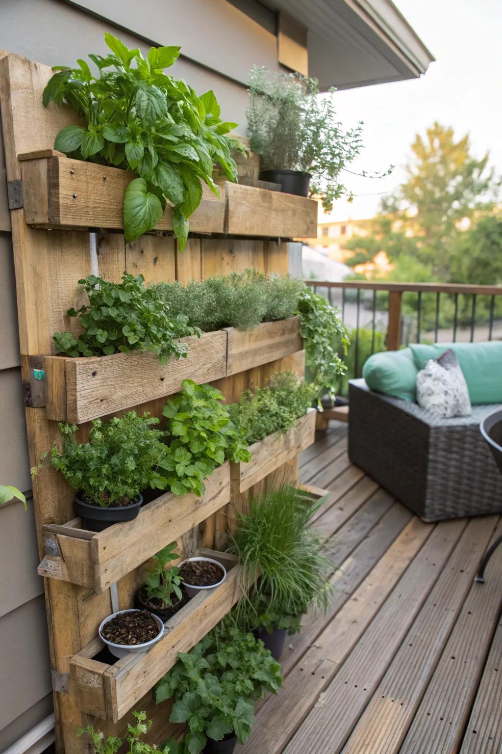 Craft a cost-effective soaring herb space.