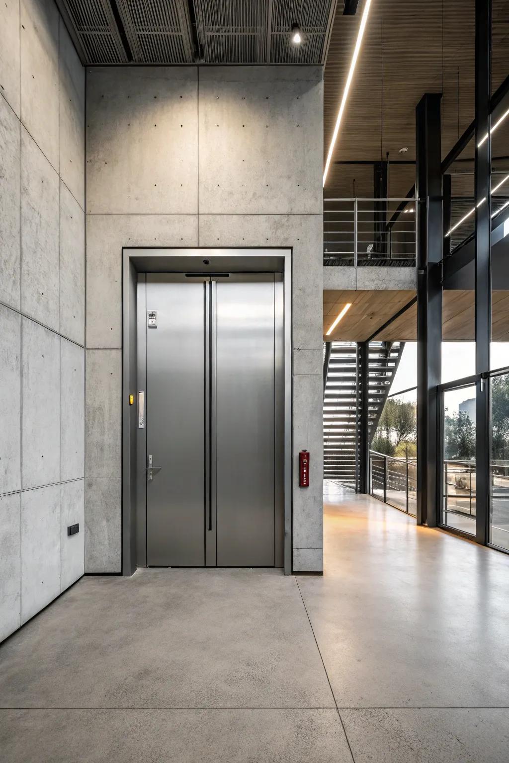 Capture an industrial-chic aesthetic with the clean lines of modern steel doors.