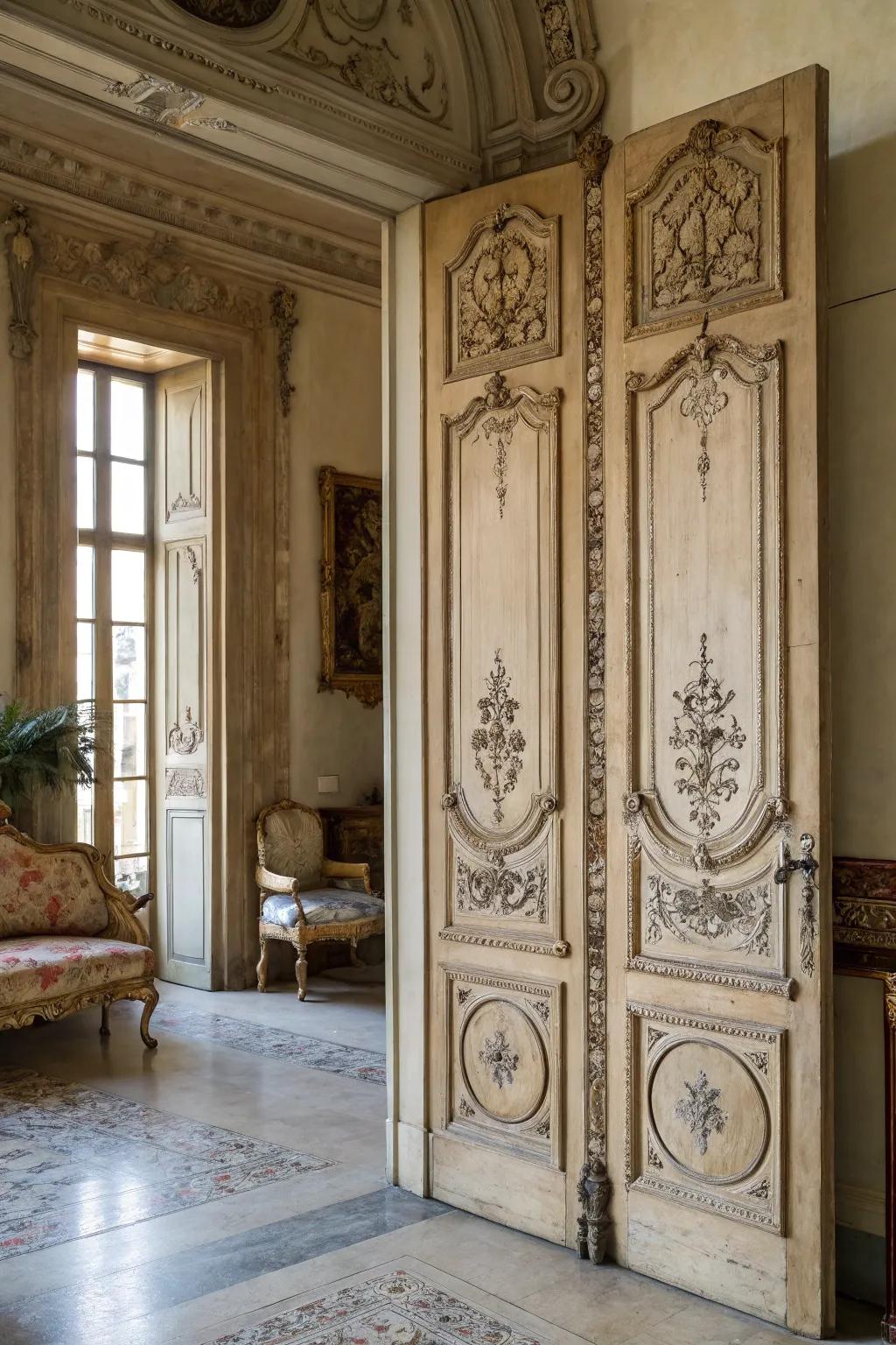 Infuse character with vintage doors.