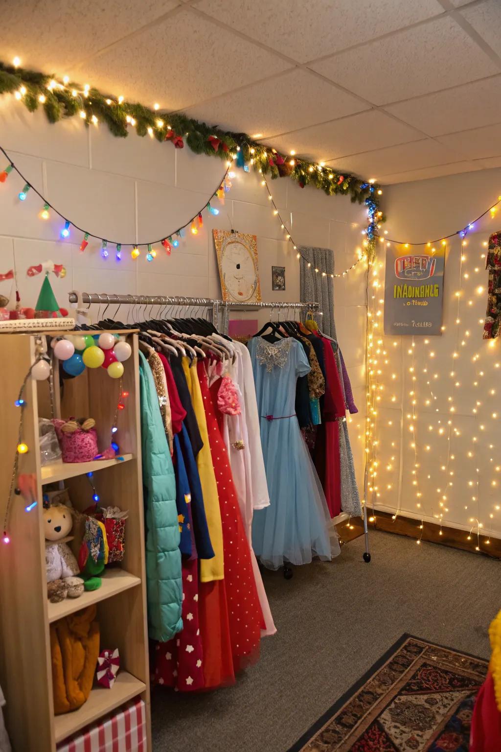 Sparkling lights add a dash of magic.
