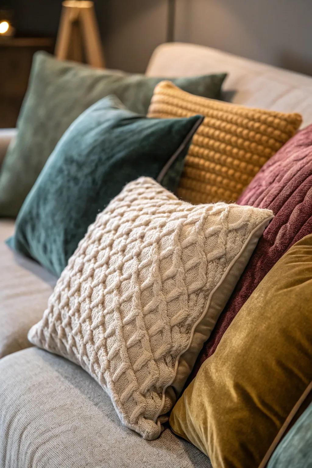 Textured textiles: elevating your fall decor with a luxurious touch.