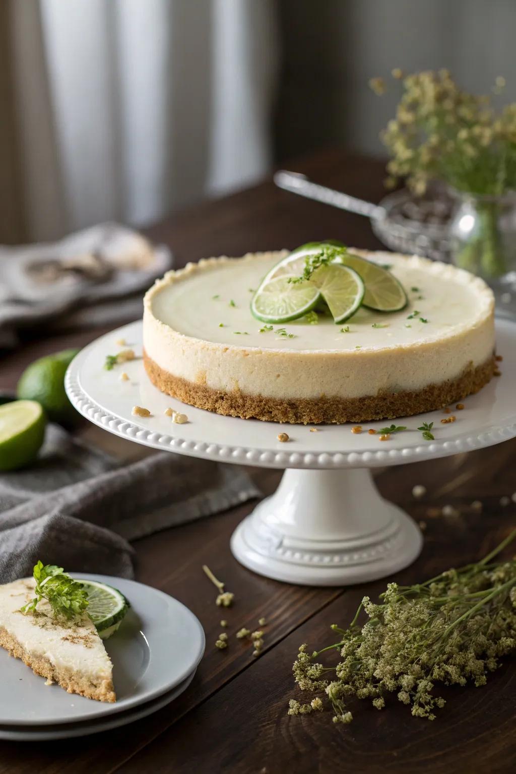 Simple presentation accentuating the pie’s inherent splendor.