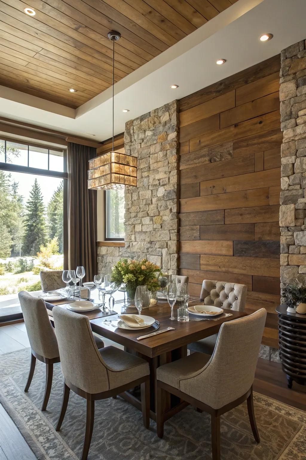 Combining textures adds depth to your space.