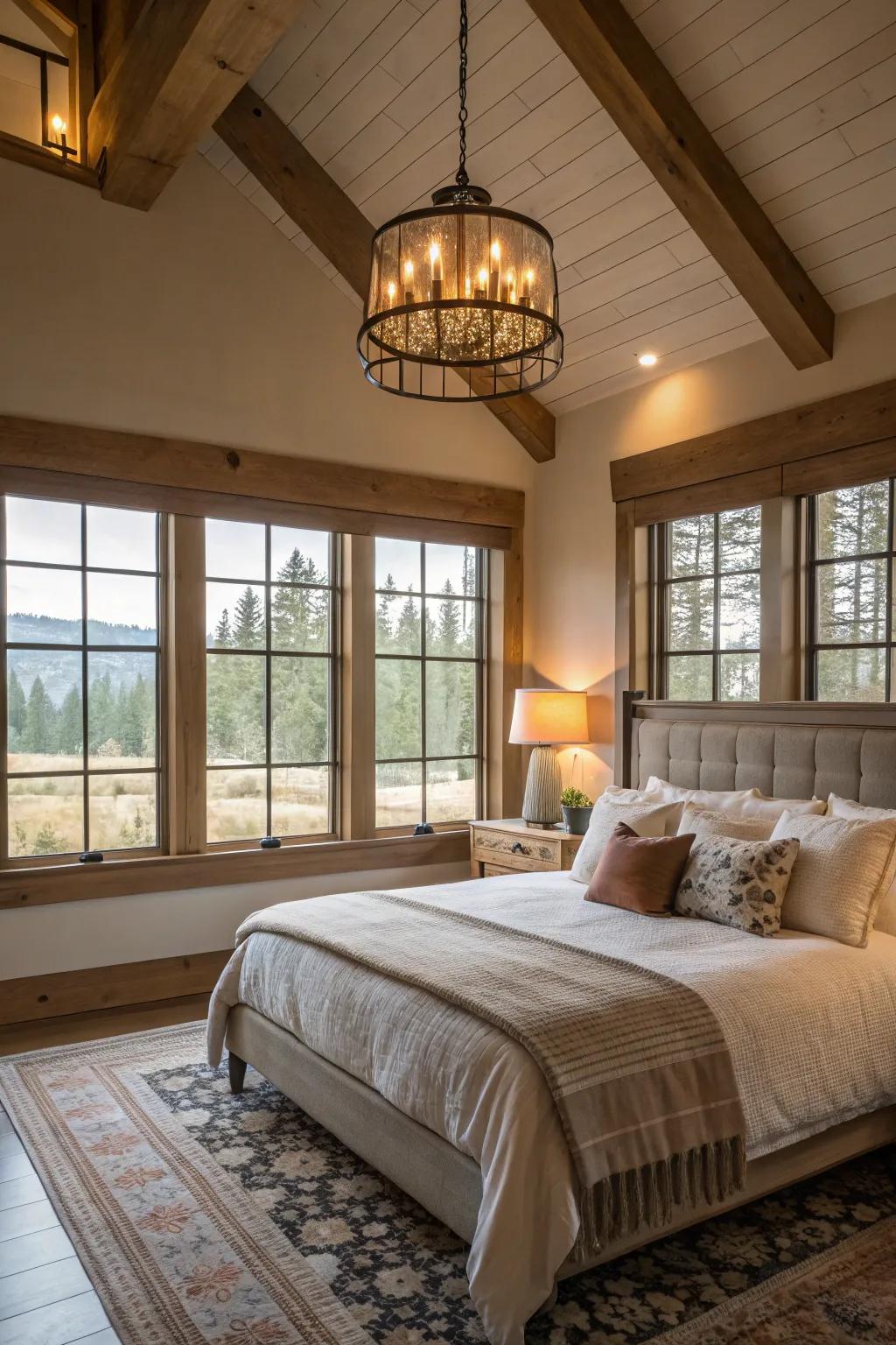 Ambient lighting is enhanced by the use of subtle and comforting artificial light.