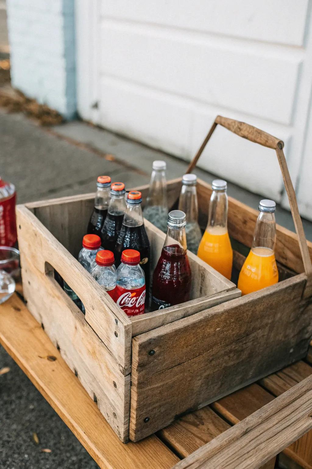 Entertain elegantly with a box-based beverage station.