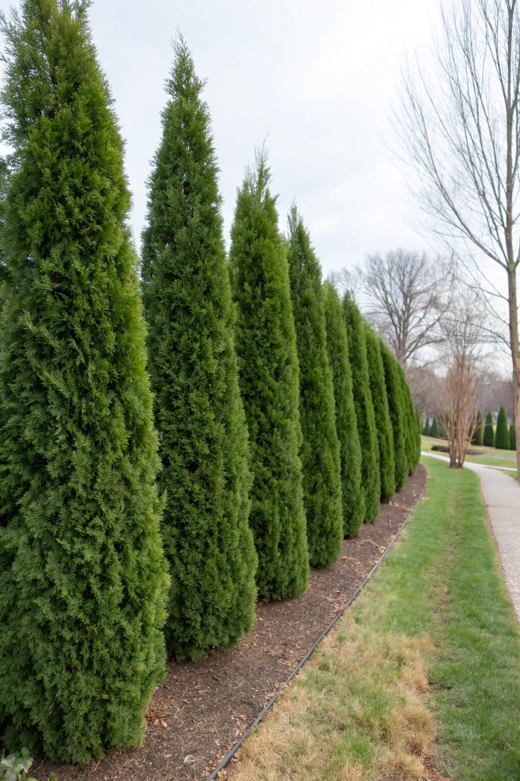 Native Arborvitae is a trustworthy option for hedging in chilly environments.