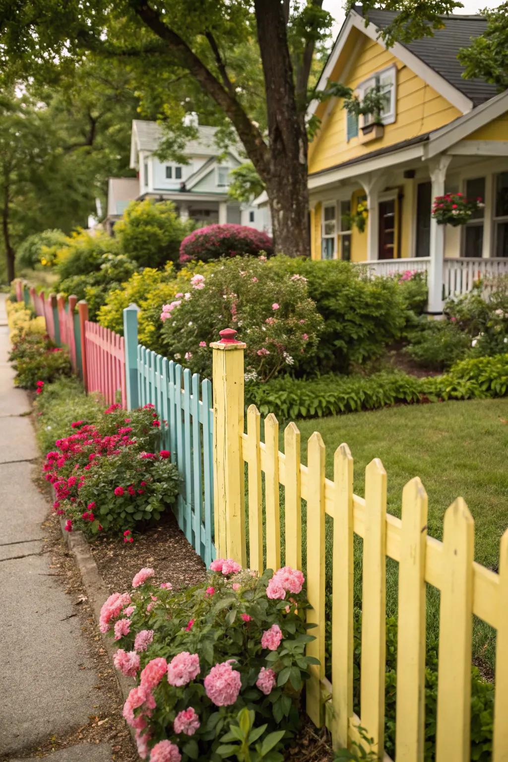 Make a bold statement with a fence that pops with color.