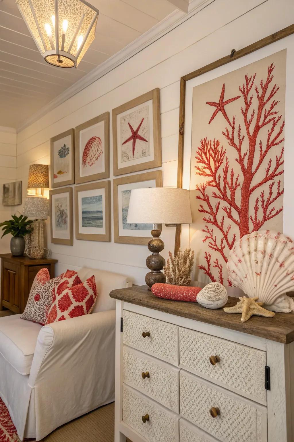 Accent pieces give your home a personalized seaside touch.