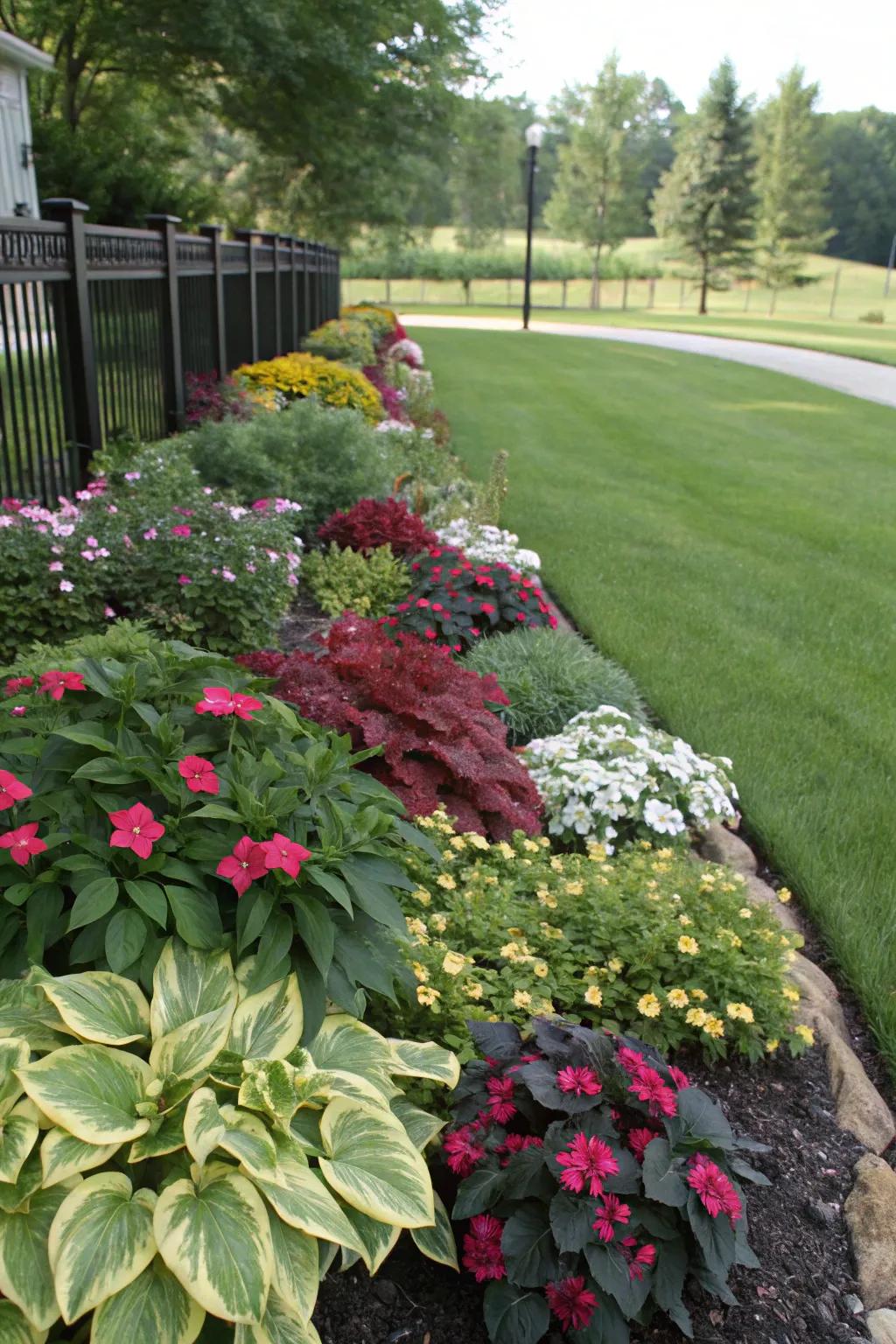 Employ form and shade to compose an engaging flower bed that celebrates variety.