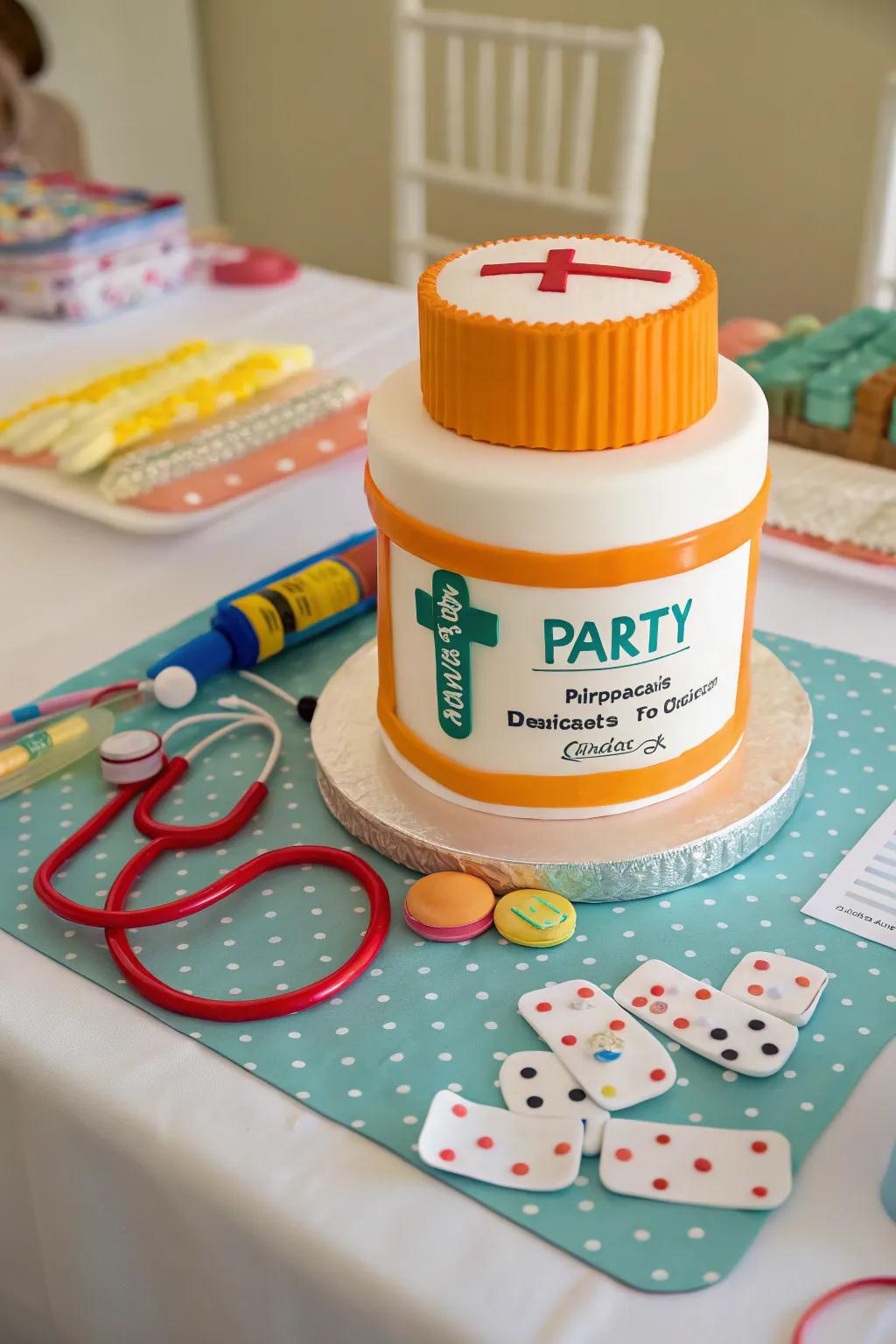 Administer a dose of wit with this clever 50th birthday confection!