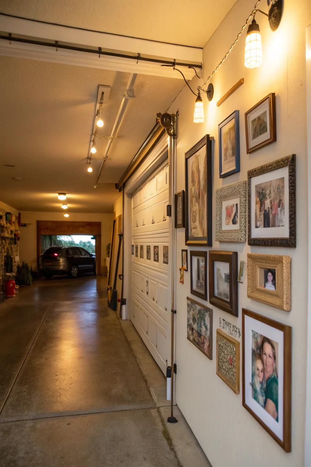 A personal gallery wall contributes warmth and character to your entryway.