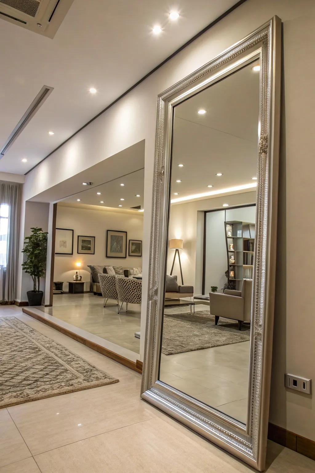 Mirrors add light and dimension to your room.