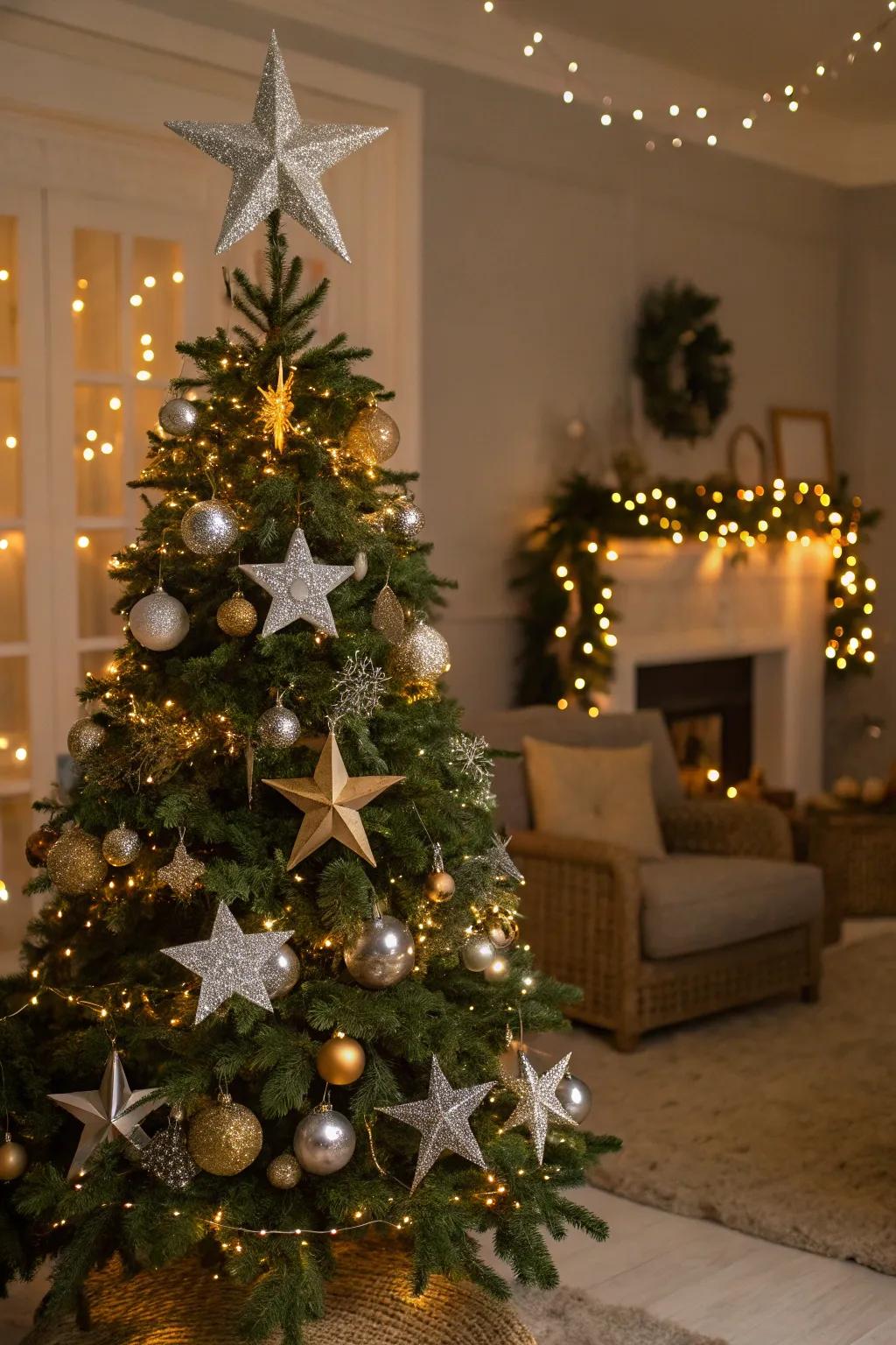 Stars add a whimsical, magical touch to holiday decor.
