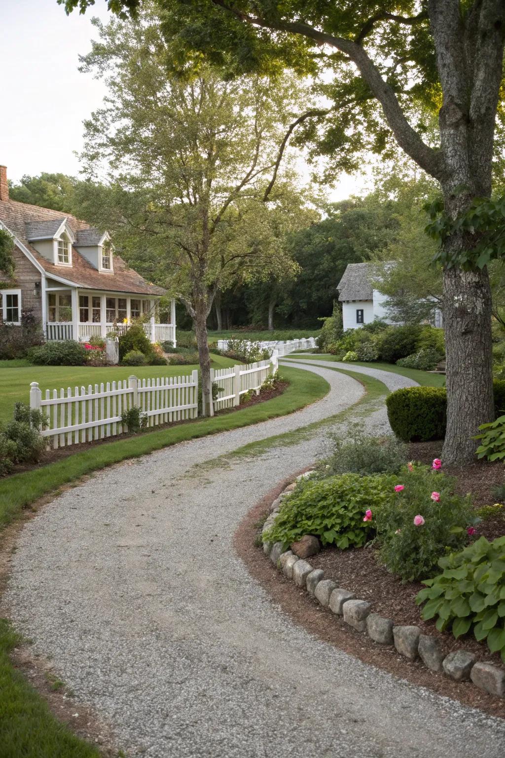 Stone walkways deliver a country and appealing feel.