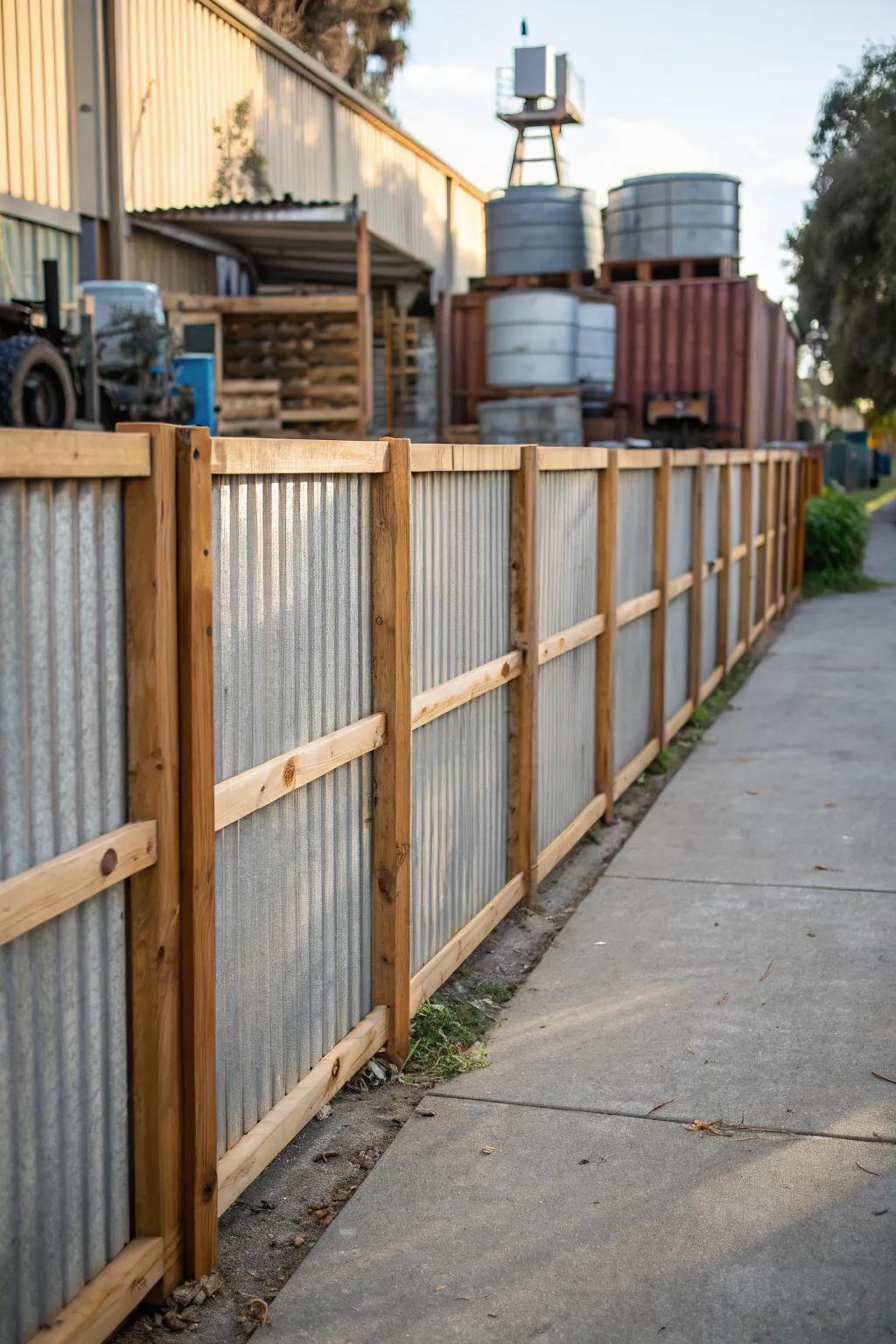 Industrial chic: Metal melding with wood.