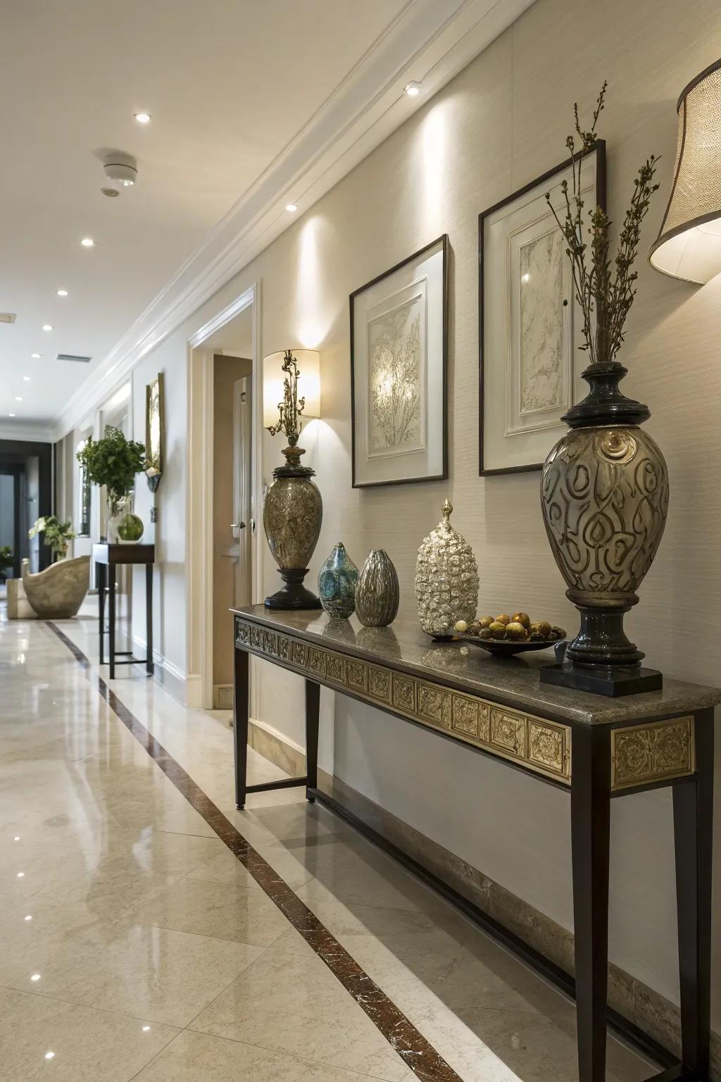 A console table elevates both the style and functionality of your hallway.