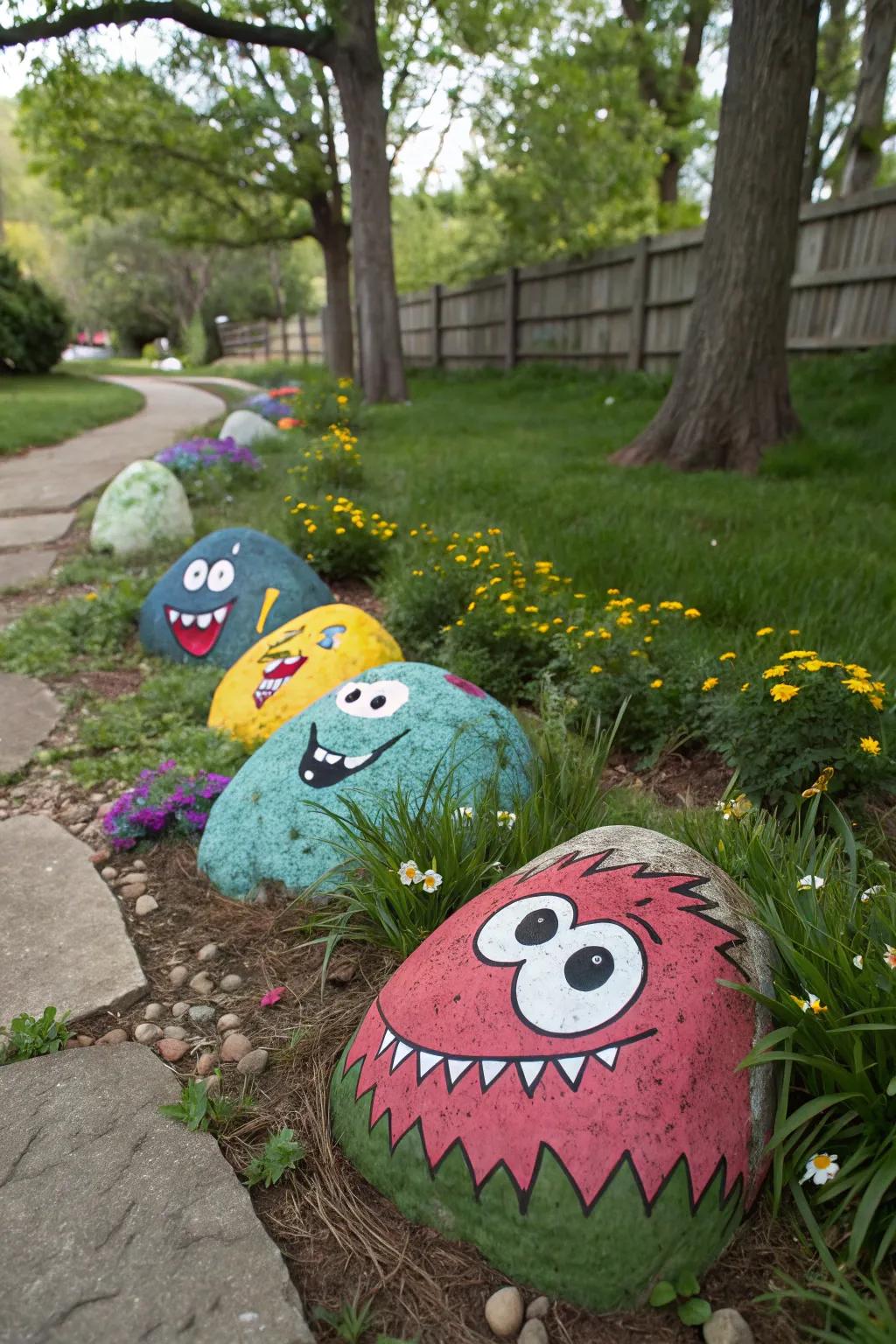 Beastly rocks bring a playful vibe to your garden