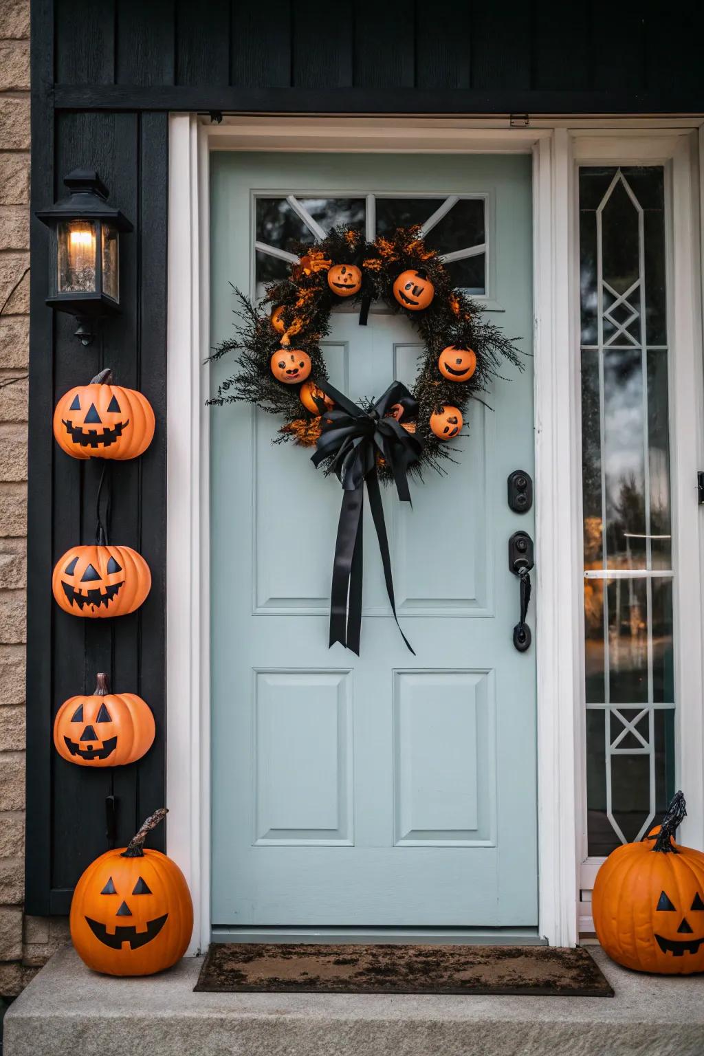 An entrance of fate welcomes visitors with festive style.