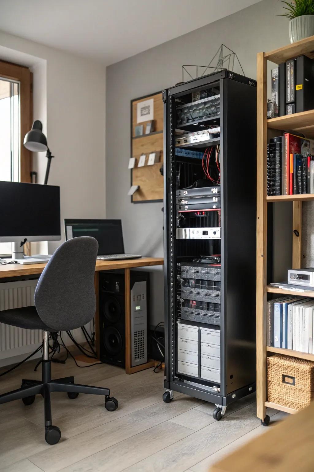 Move your network setup easily using a mobile frame.