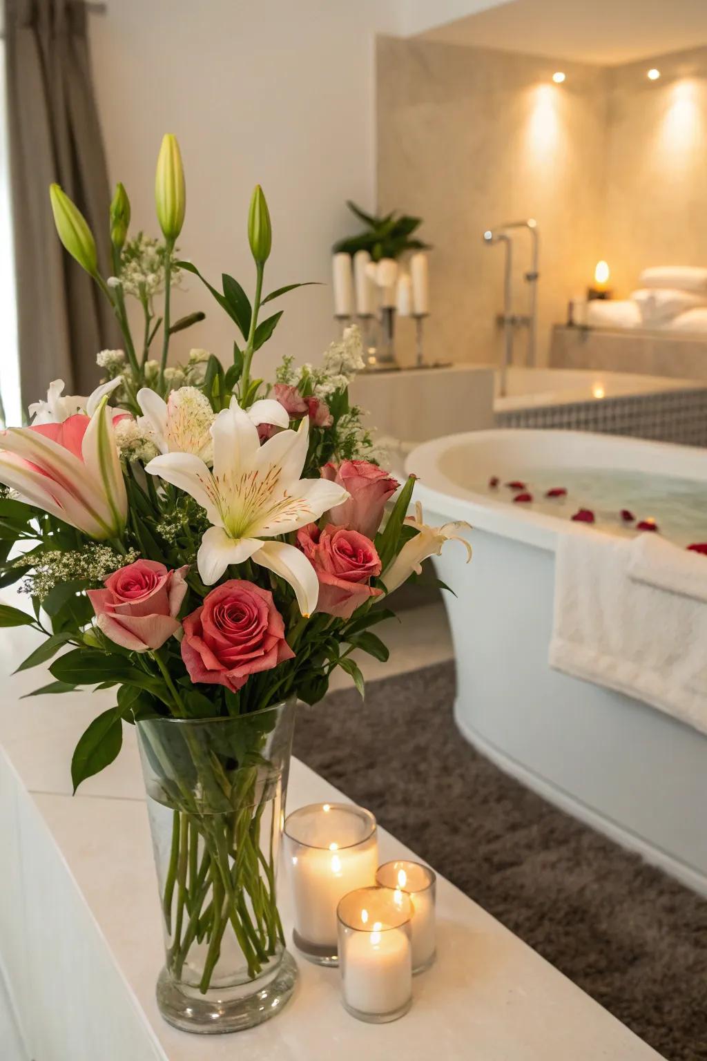 Fresh blooms bring a natural beauty to your spa party.