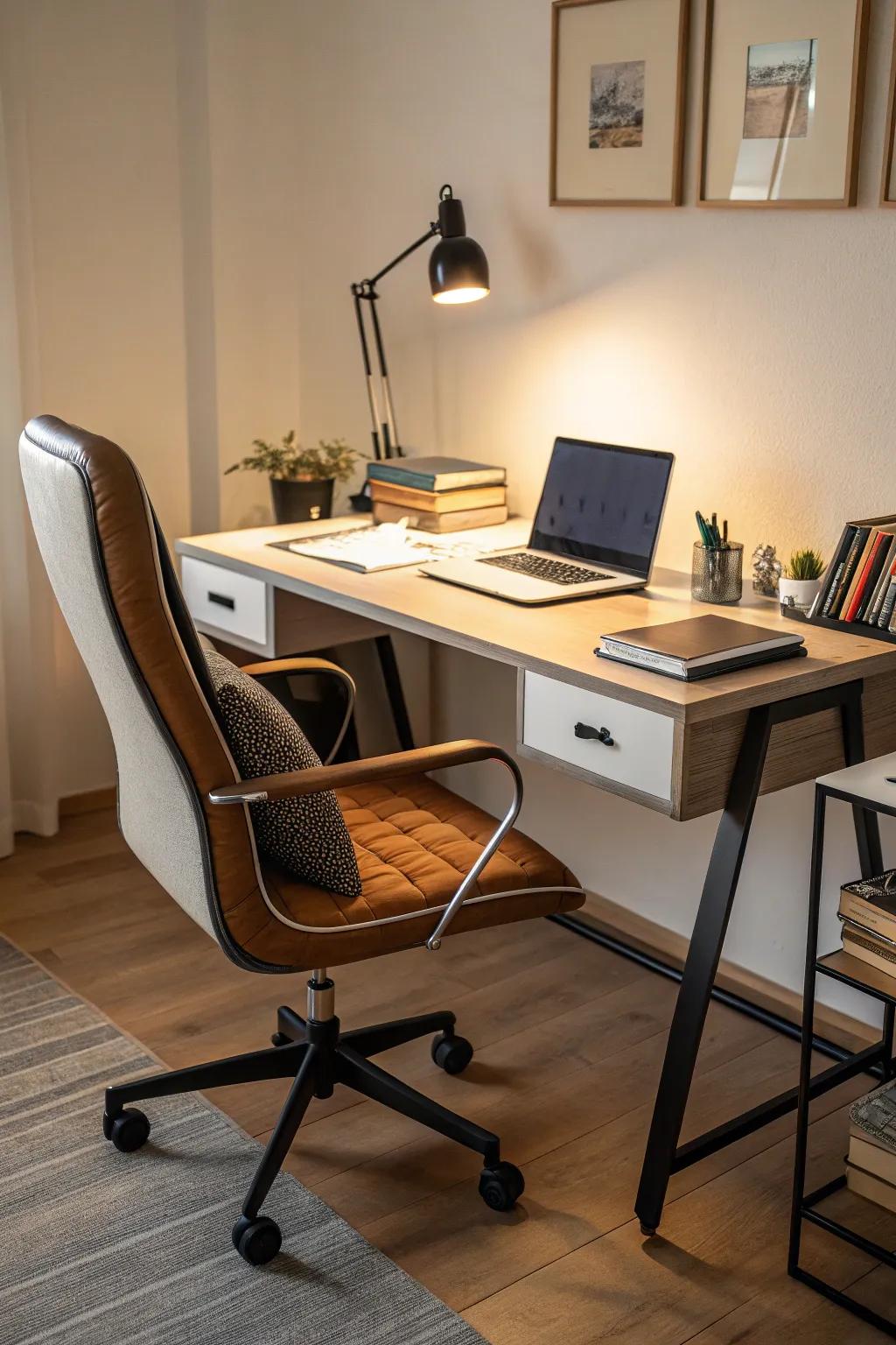 Comfort is paramount with ergonomic seating.