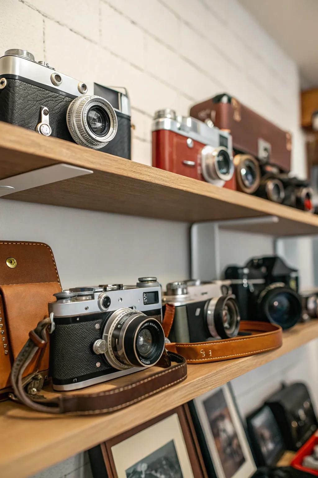 Treasured collections personalize your shelves.