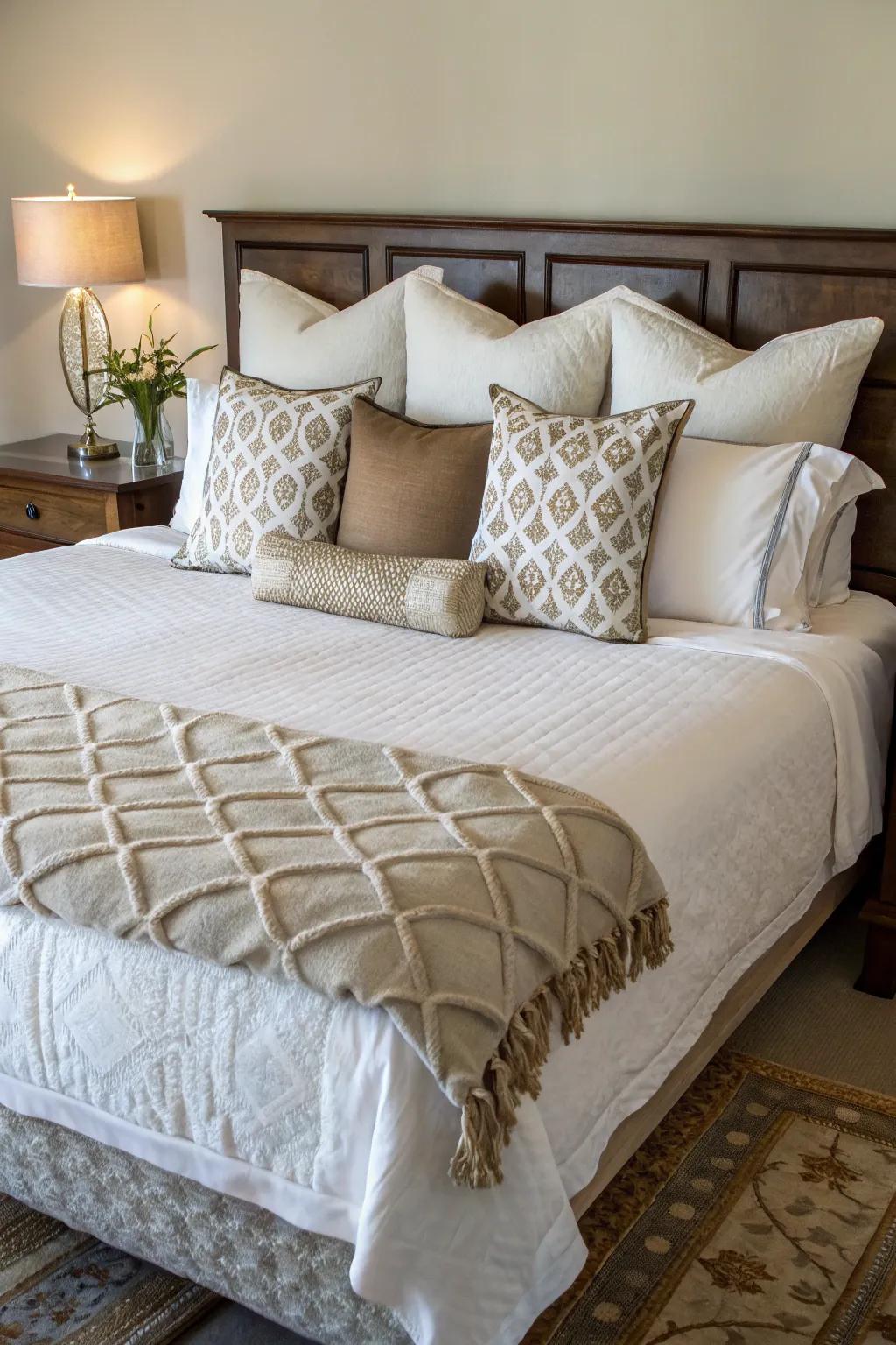 Symmetry brings balance and calmness to your bed.