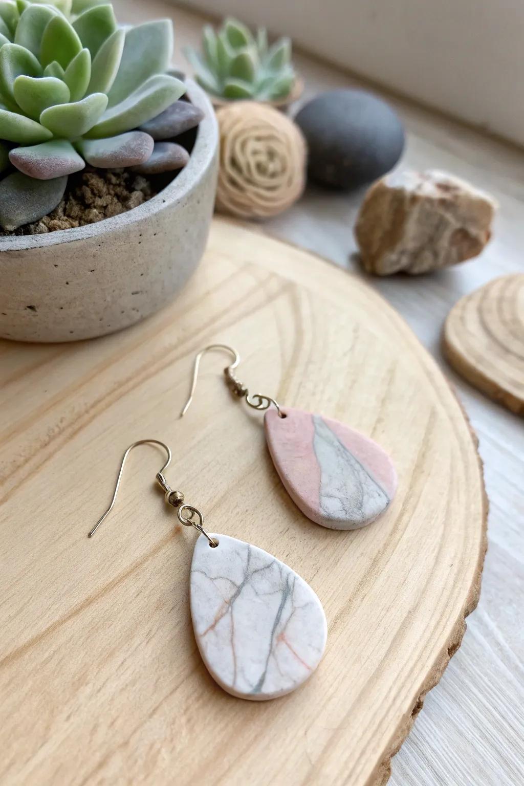 With the earthy beauty of imitation mineral clay earrings, you may elevate your look; simplicity and artistry combine.