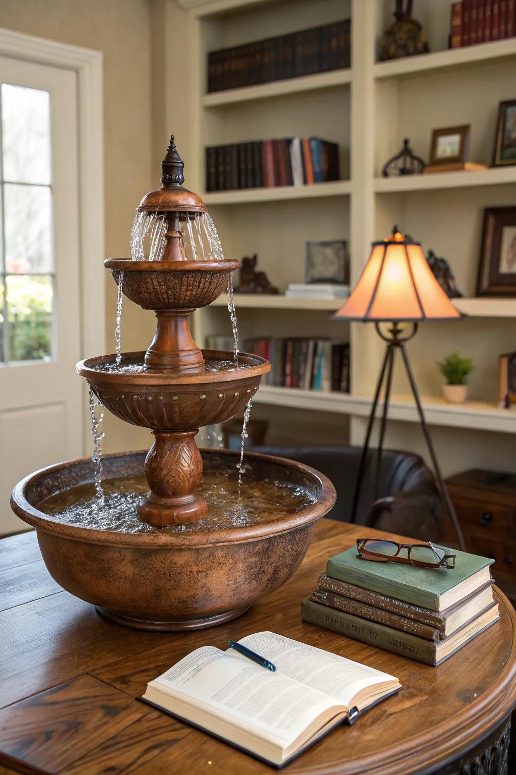 Bronze cascades introduce warmth and elegance to your decor.