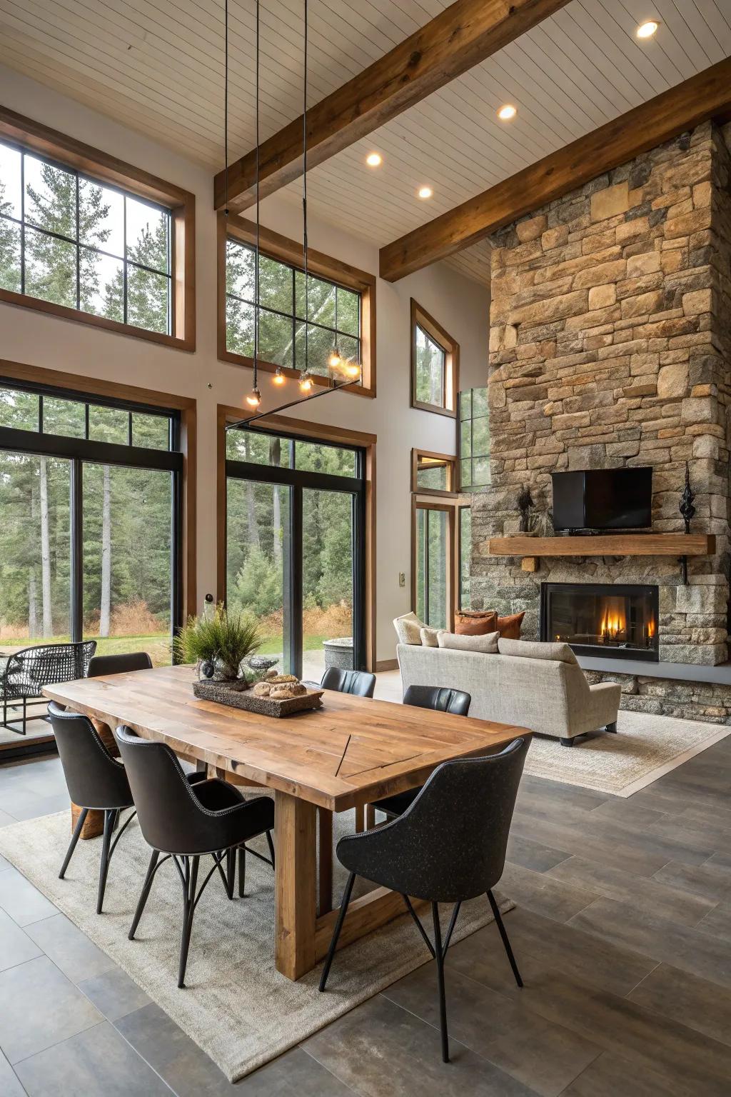 Unrestricted blueprints afford a roomy and embracing setting.
