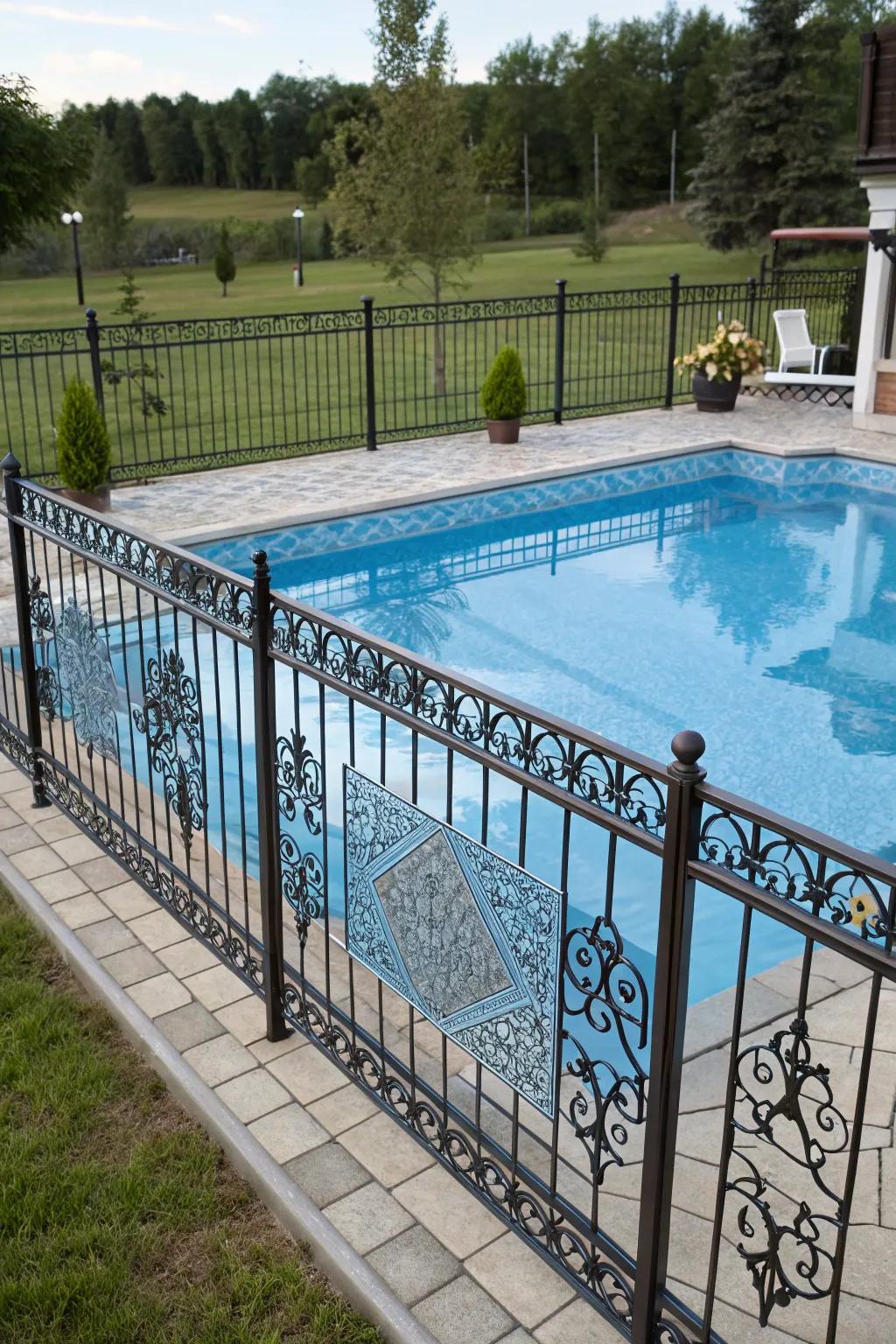 Decorative perimeters introduce a unique touch to pool environments.