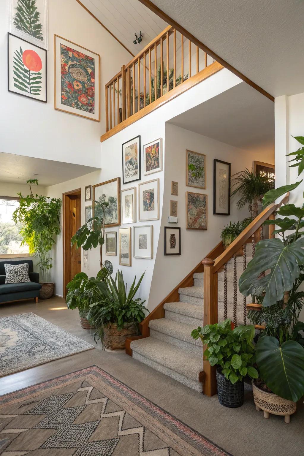 Use artwork and plants to infuse personality and vitality into your home.