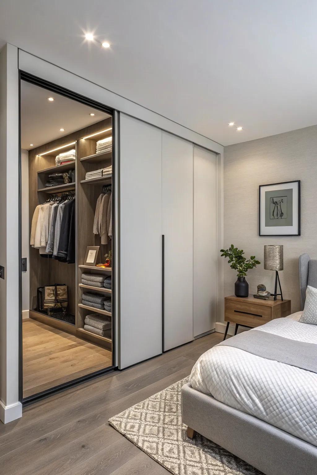 Dual-panel entrances: compact and convenient.