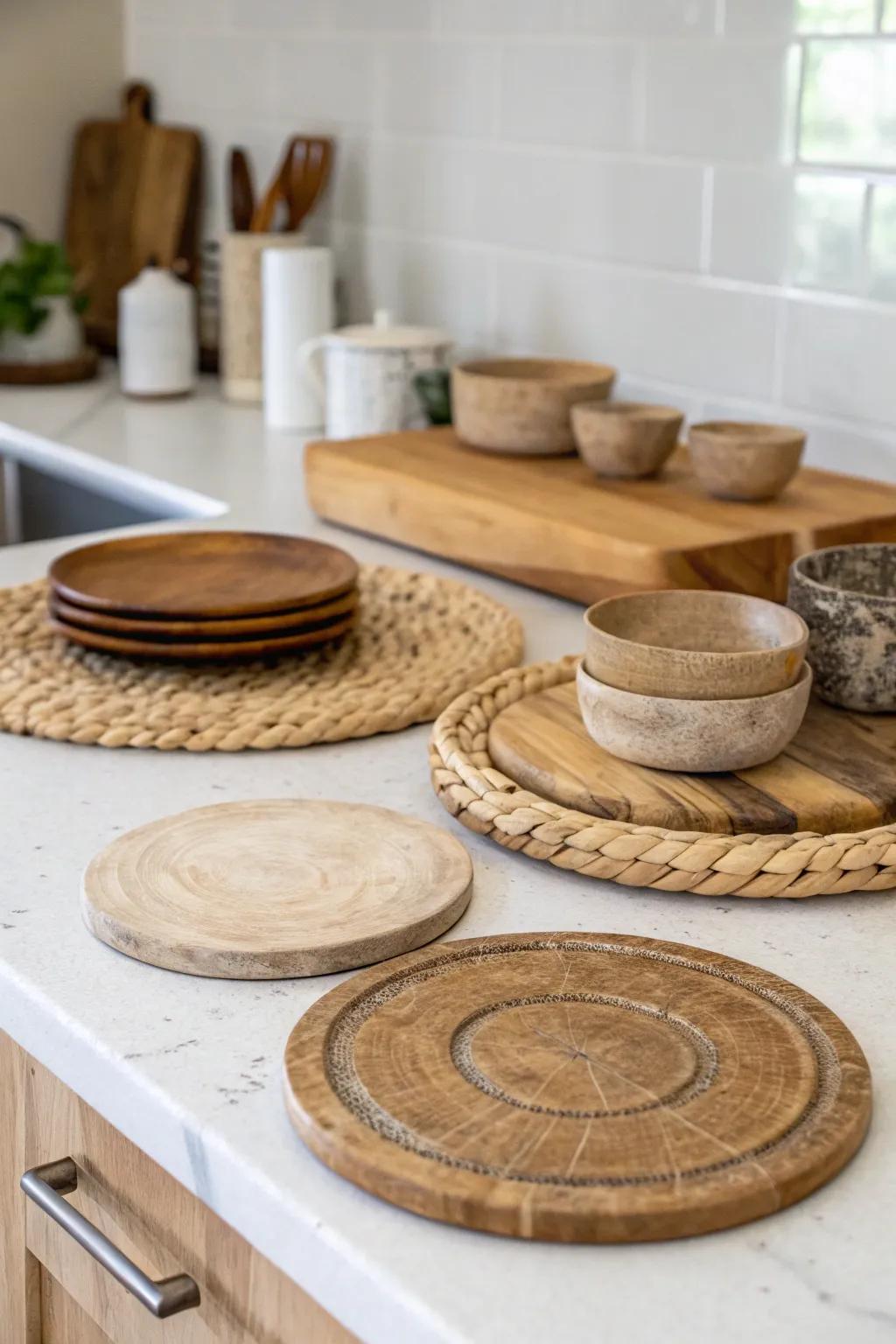 Natural rock details introduce a hint of luxury to your decor.