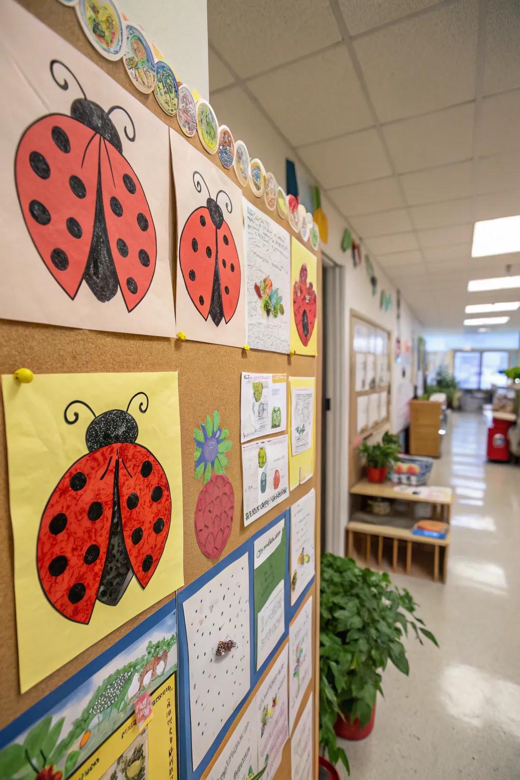 A vibrant beetle art showcase highlighting student creativity.
