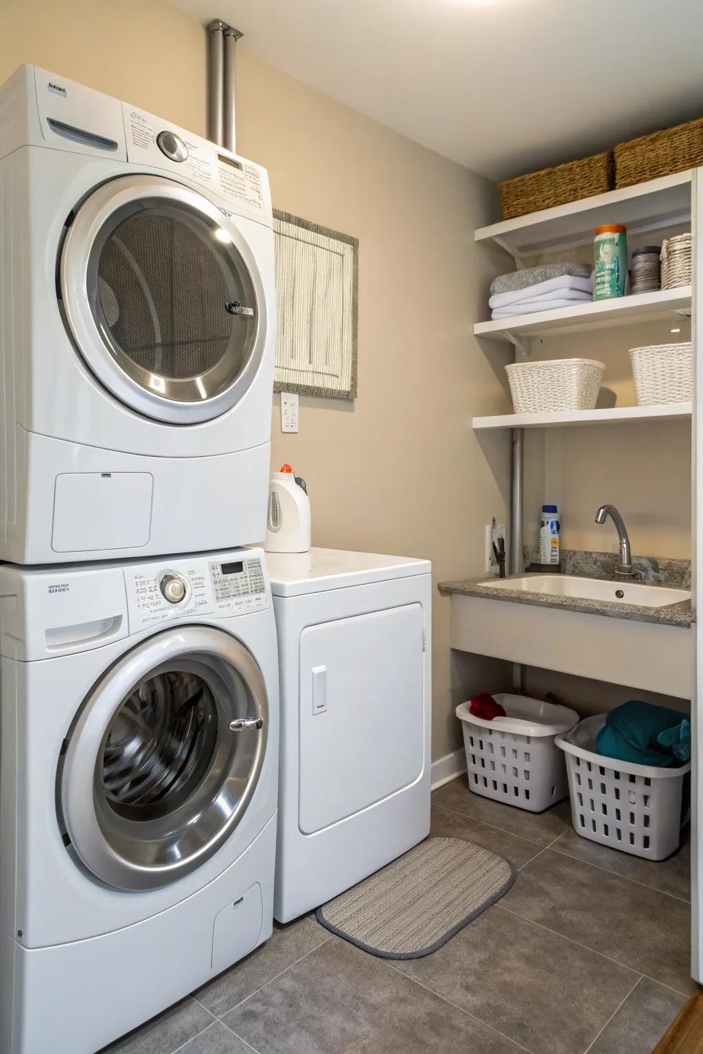 Space-saving appliances liberate valuable room.