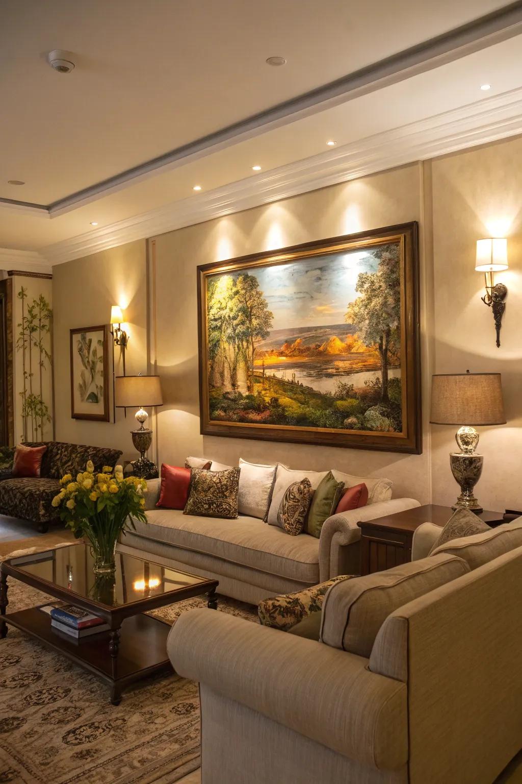 Spot Illumination emphasizes your home's distinctive features.