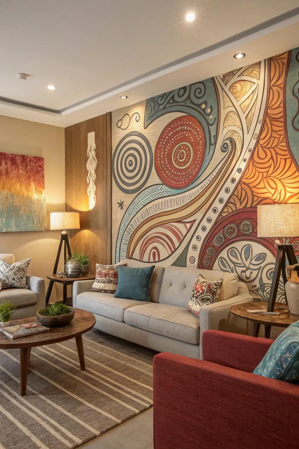 Non-representational motifs add artistic flair and fascination.