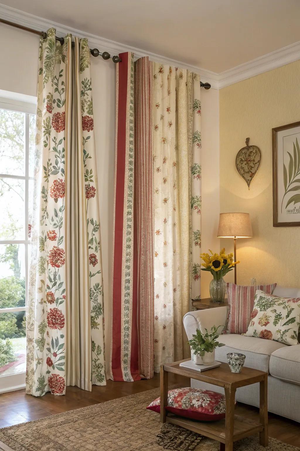 Blending designs adds a vibrant hint to your decor.