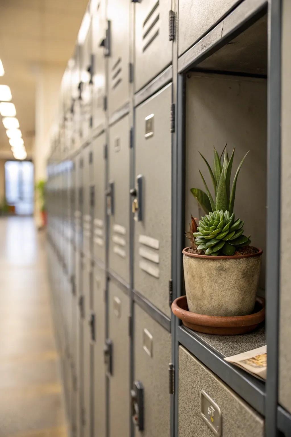 Invite the tranquility of nature with small greens or succulents.