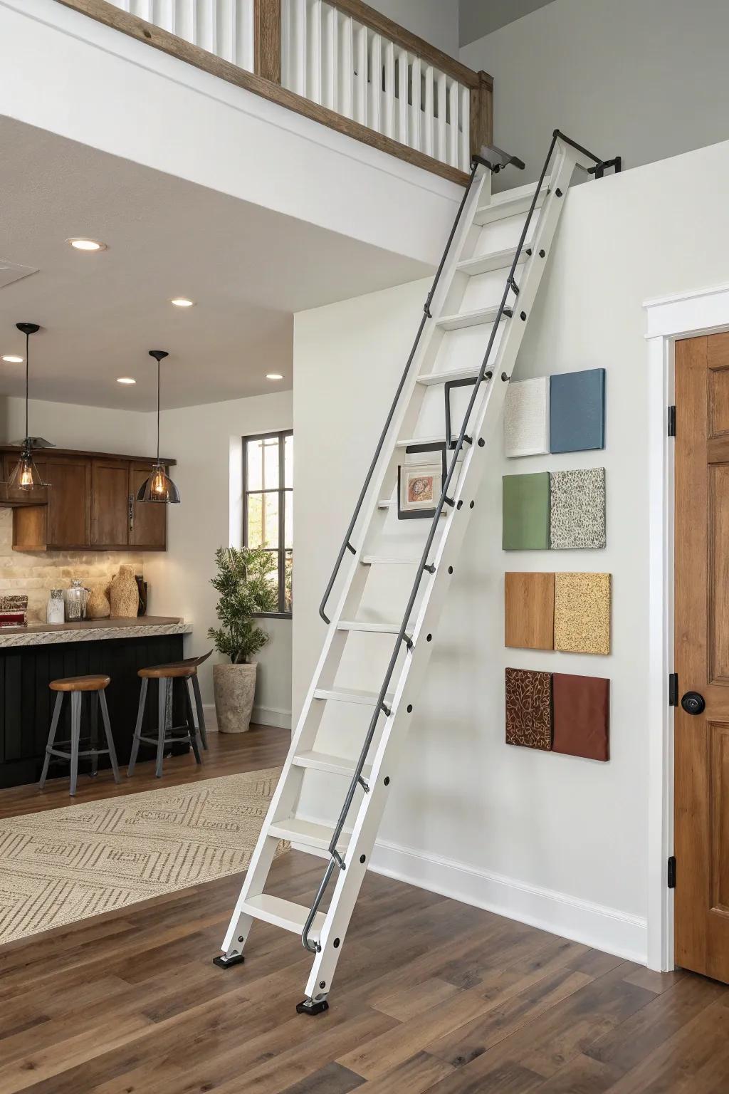 Customizable loft ladder to suit any style.