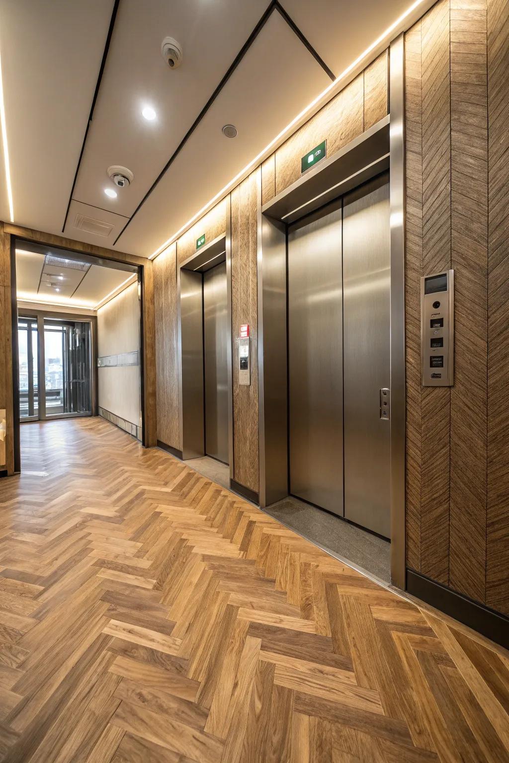 Elaborate flooring introduces an element of class and workmanship.