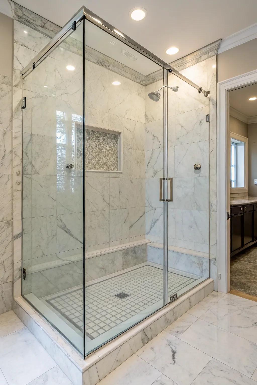 Crystal enclosures enable your stone panels to command center stage.