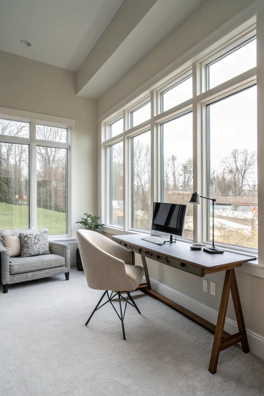 Sunlight transforms this space into an attractive and vibrant setting.