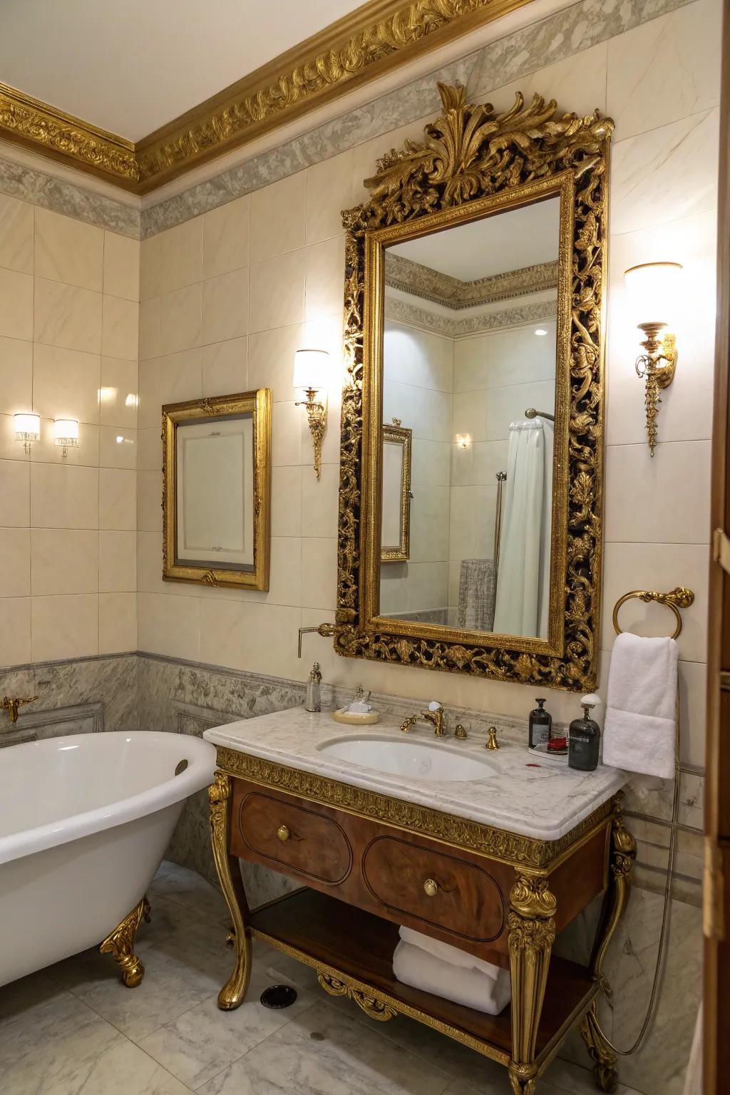 An elaborate reflector adding elegance and style.