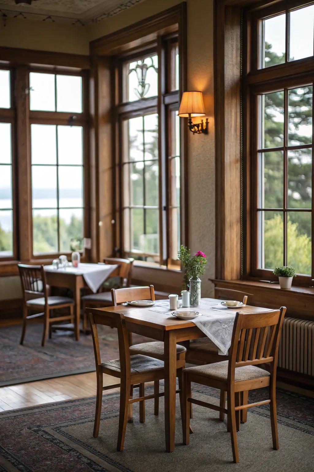 Sunlight can make a huge difference in how your dining room feels.